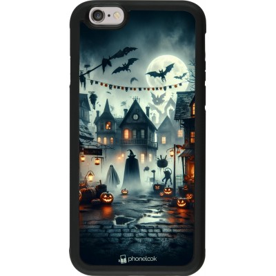 iPhone 6/6s Case Hülle - Silikon schwarz Halloween Spukstadt