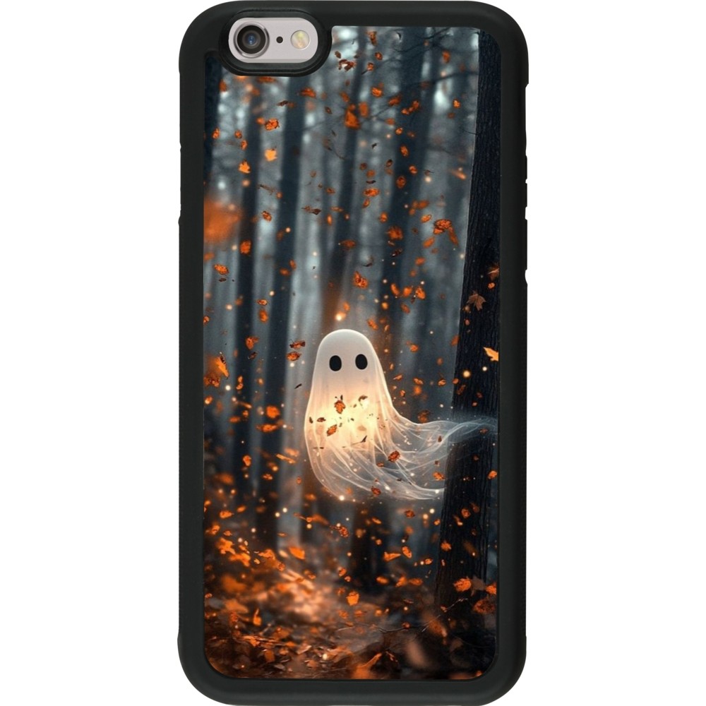 Coque iPhone 6/6s - Silicone rigide noir Halloween 2025 Ghost in the forest