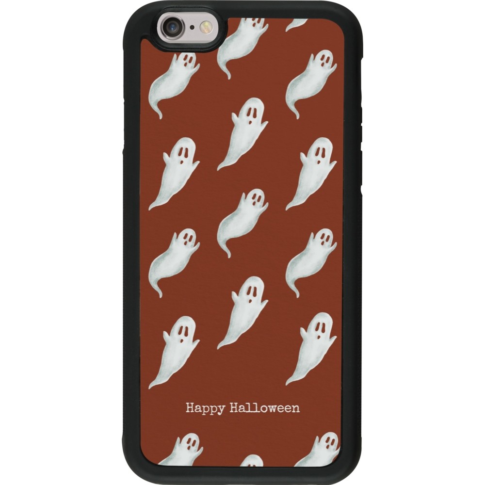 Coque iPhone 6/6s - Silicone rigide noir Halloween 2025 Pattern of ghosts