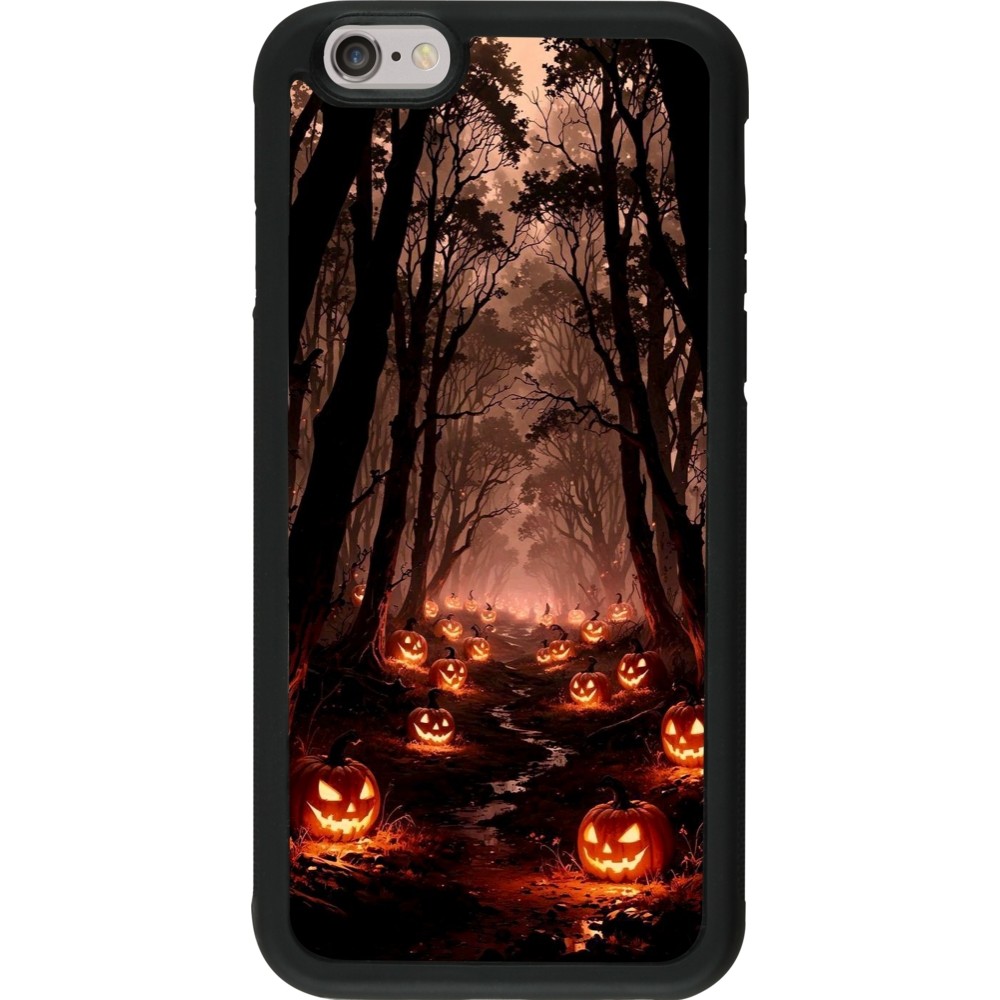 iPhone 6/6s Case Hülle - Silikon schwarz Halloween 2025 Road of Terrifying Pumpkins