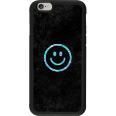 iPhone 6/6s Case Hülle - Silikon schwarz Happy smiley irisirt