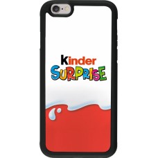 Coque iPhone 6/6s - Silicone rigide noir Kinder Surprise