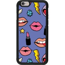 iPhone 6/6s Case Hülle - Silikon schwarz Lips and lipgloss