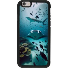 iPhone 6/6s Case Hülle - Silikon schwarz Manta Lagune Reinigung