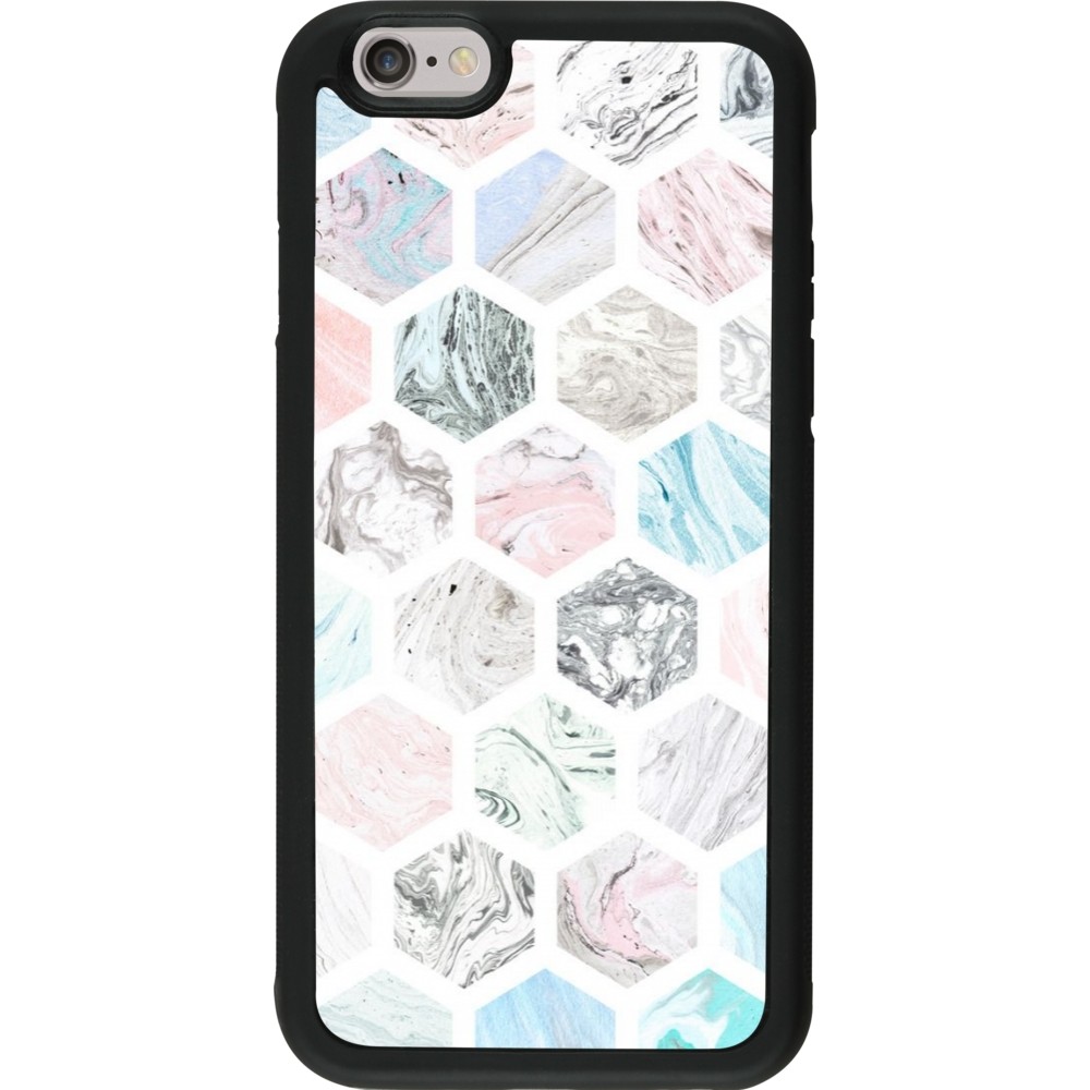 iPhone 6/6s Case Hülle - Silikon schwarz Marble Everything