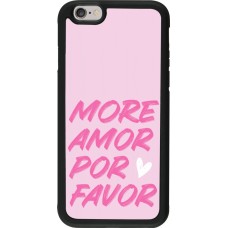 iPhone 6/6s Case Hülle - Silikon schwarz More amor porfavor
