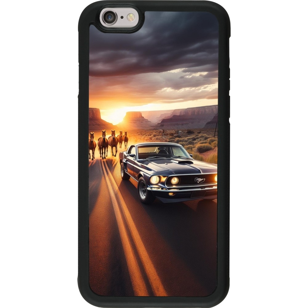 iPhone 6/6s Case Hülle - Silikon schwarz Mustang 69 Grand Canyon