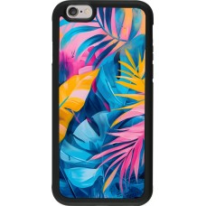 iPhone 6/6s Case Hülle - Silikon schwarz Palms Blue