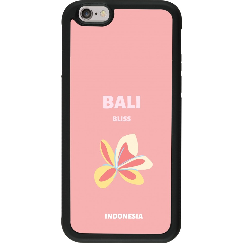 iPhone 6/6s Case Hülle - Silikon schwarz Pop Summer Destination Bali