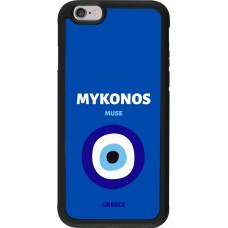 Coque iPhone 6/6s - Silicone rigide noir Pop Summer Destination Mykonos