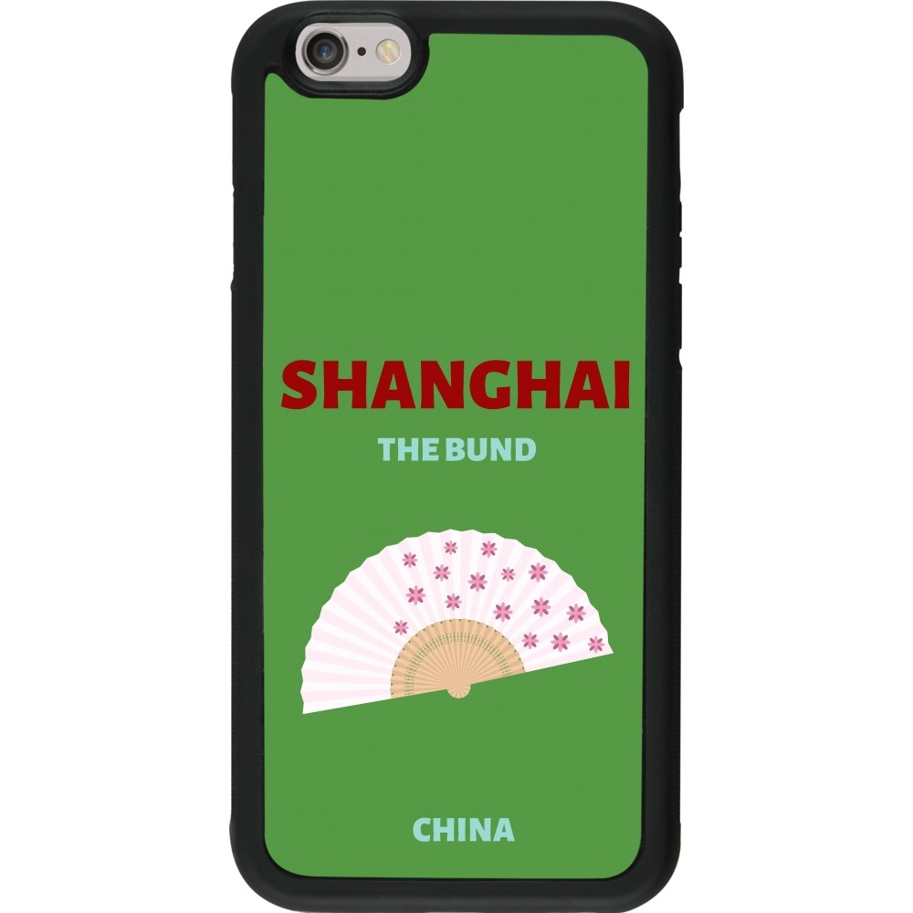 iPhone 6/6s Case Hülle - Silikon schwarz Pop Summer Destination Shanghai