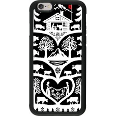 Coque iPhone 6/6s - Silicone rigide noir Poya Suisse 2 noir