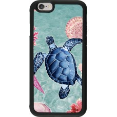 iPhone 6/6s Case Hülle - Silikon schwarz Preppy Turtle