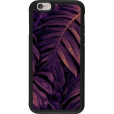 Coque iPhone 6/6s - Silicone rigide noir Purple Light Leaves