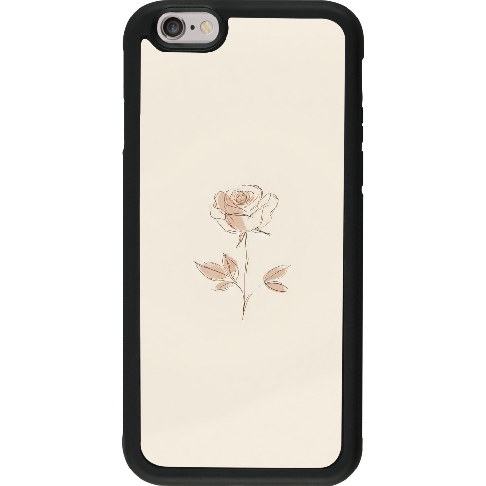 iPhone 6/6s Case Hülle - Silikon schwarz Rosa Sand Minimalistisch