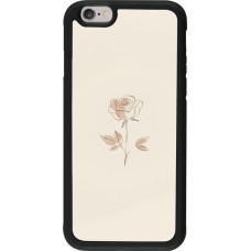 iPhone 6/6s Case Hülle - Silikon schwarz Rosa Sand Minimalistisch