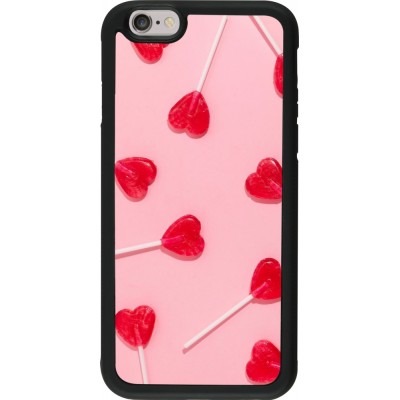 Coque iPhone 6/6s - Silicone rigide noir Saint Valentines Day 26 Lollipop