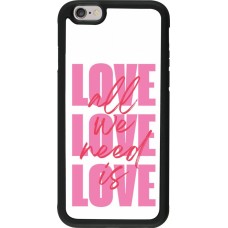 Coque iPhone 6/6s - Silicone rigide noir Saint Valentines Day 26 Love all we need is