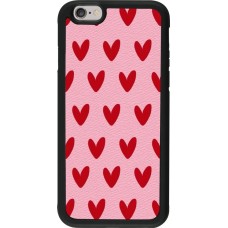 Coque iPhone 6/6s - Silicone rigide noir Saint Valentines Day 26 Pattern heart
