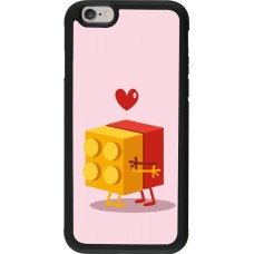 Coque iPhone 6/6s - Silicone rigide noir Saint Valentines Day 26 Puzzle