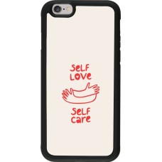 Coque iPhone 6/6s - Silicone rigide noir Saint Valentines Day 26 Self love self care
