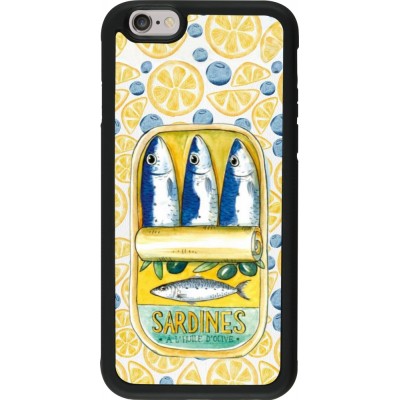 Coque iPhone 6/6s - Silicone rigide noir Sardines in oil 2026
