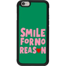 Coque iPhone 6/6s - Silicone rigide noir Smile for no reason 2026
