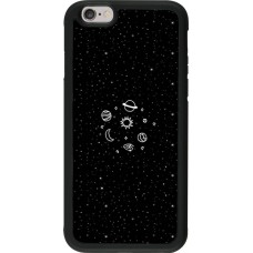 Coque iPhone 6/6s - Silicone rigide noir Space Doodle