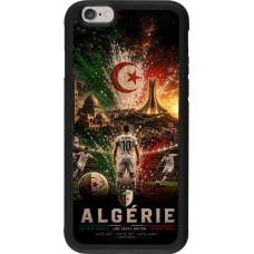 Coque iPhone 6/6s - Silicone rigide noir Football Algérie splash 2026
