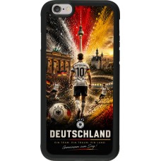 Coque iPhone 6/6s - Silicone rigide noir Football Allemagne splash 2026