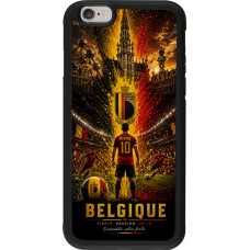 Coque iPhone 6/6s - Silicone rigide noir Football Belgique splash 2026