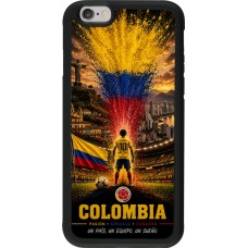 Coque iPhone 6/6s - Silicone rigide noir Football Colombie splash 2026