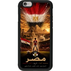 Coque iPhone 6/6s - Silicone rigide noir Football Égypte splash 2026