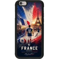 Coque iPhone 6/6s - Silicone rigide noir Football France splash 2026