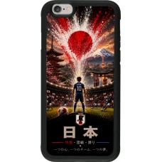 Coque iPhone 6/6s - Silicone rigide noir Football Japon splash 2026
