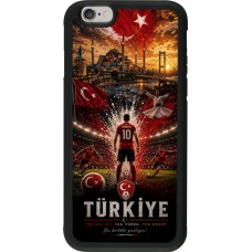 Coque iPhone 6/6s - Silicone rigide noir Football Turquie splash 2026