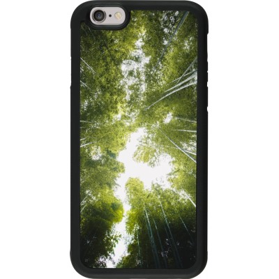 Coque iPhone 6/6s - Silicone rigide noir Spring 23 forest blue sky