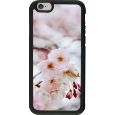 Coque iPhone 6/6s - Silicone rigide noir Cherry tree Spring 2026