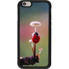 iPhone 6/6s Case Hülle - Silikon schwarz Ladybird on a mushroom Spring 2026
