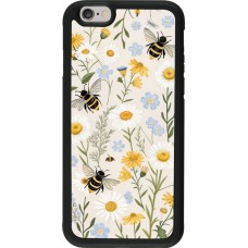 Coque iPhone 6/6s - Silicone rigide noir Pattern bees Spring 2026