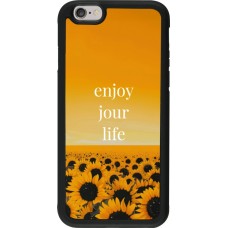 Coque iPhone 6/6s - Silicone rigide noir Summer 2025 Enjoy your life