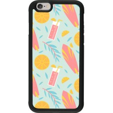 iPhone 6/6s Case Hülle - Silikon schwarz Summer 2025 Pattern citron