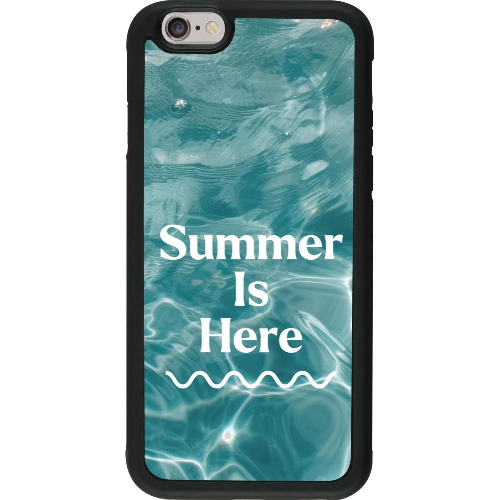 Coque iPhone 6/6s - Silicone rigide noir Summer 2025 Summer is here