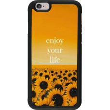 Coque iPhone 6/6s - Silicone rigide noir Summer 2026 Enjoy your life