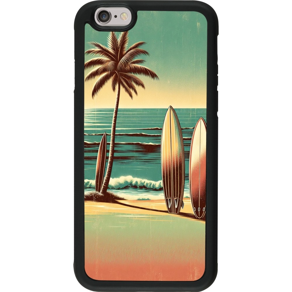 iPhone 6/6s Case Hülle - Silikon schwarz Surf Paradise