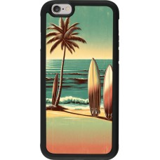 iPhone 6/6s Case Hülle - Silikon schwarz Surf Paradise
