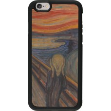 Coque iPhone 6/6s - Silicone rigide noir Tableau art - Le Cri - Edvard Munch