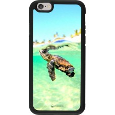 Hülle iPhone 6/6s - Silikon schwarz Turtle Underwater