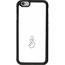 Coque iPhone 6/6s - Silicone rigide noir Valentine 2024 heart by Millennials