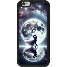 iPhone 6/6s Case Hülle - Silikon schwarz Valentin 2024 Liebe unter dem Mond